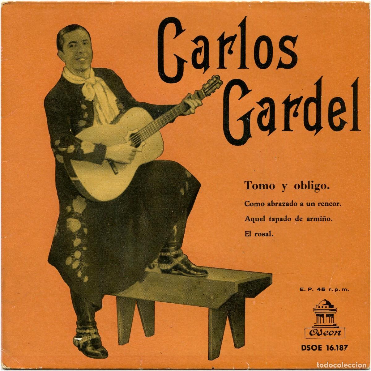 Discos de vinilo: Carlos Gardel - Tomo y obligo - EP Spain 1958 - Odeon DSOE 16.187 - VG+/VG+