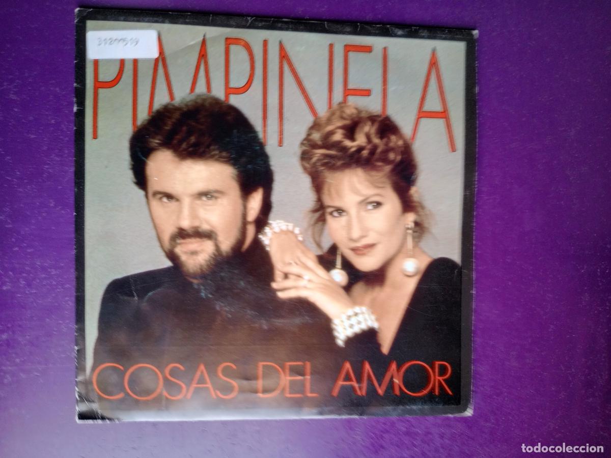 Discos de vinilo: Pimpinela &lrm;&ndash; COSAS DEL AMOR - Sg EPIC 1992 PROMO - CARA B LISA - ARGENTINA, MELODICA POP