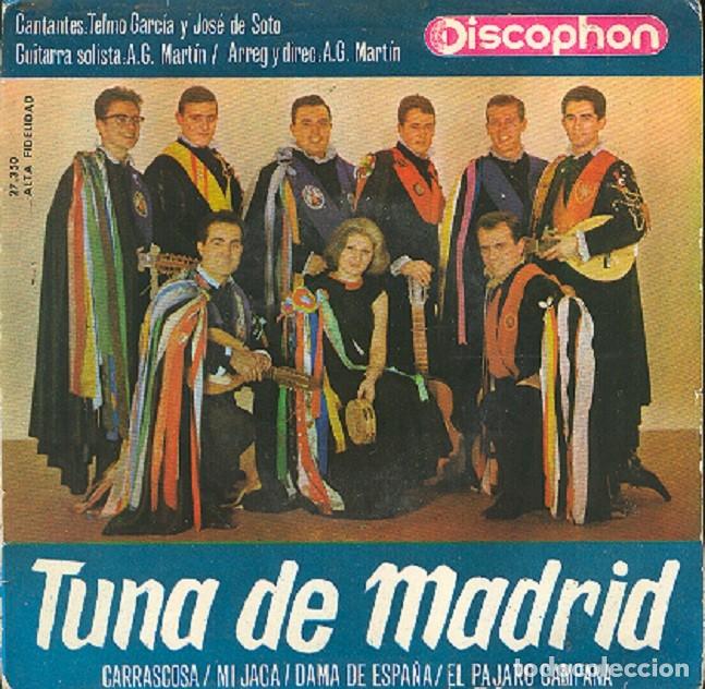 Discos de vinilo: Tuna de Madrid &ndash; Carrascosa; Dama de Espa&ntilde;a; Mi jaca + 1 &ndash; DISCOPHON 27.350 &ndash; 1964