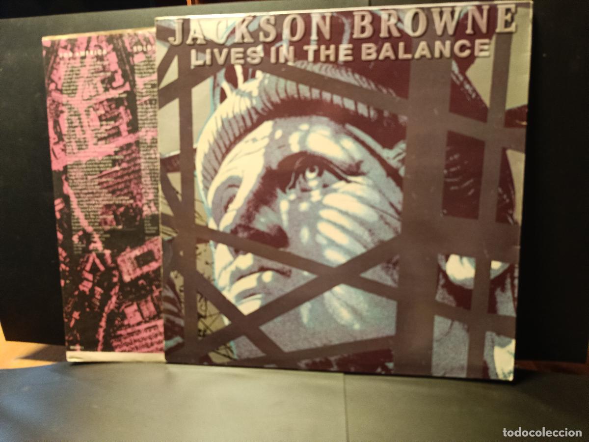 Discos de vinilo: JACKSON BROWNE LIVES IN THE BALANCE LP ESPA&Ntilde;A 1986 PDELUXE