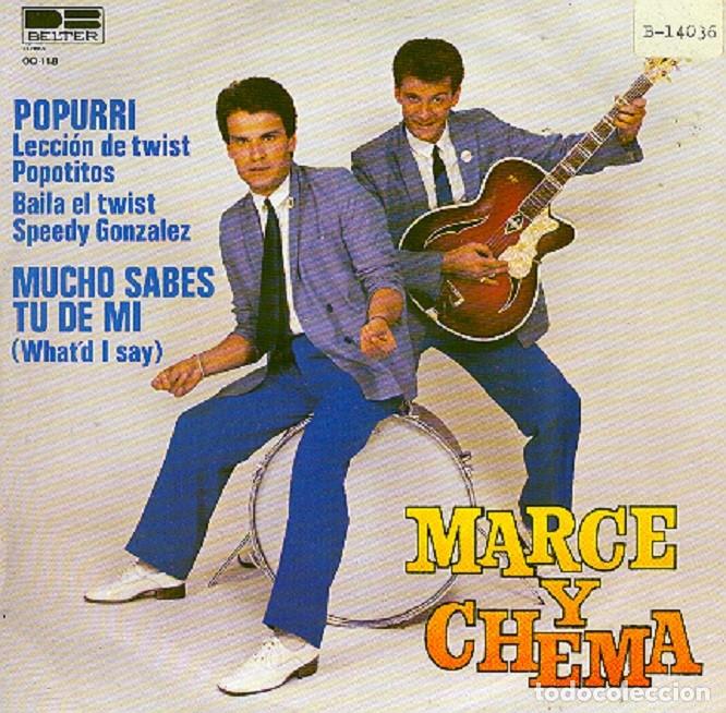 Discos de vinilo: Marce & Chema &ndash; Popurri; Mucho sabes t&uacute; de m&iacute; &ndash; BELTER 00-118 &ndash; 1980