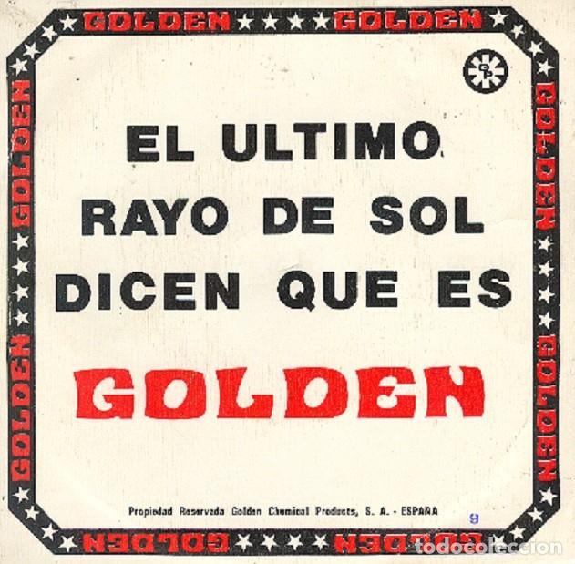 Discos de vinilo: Manolo Galv&aacute;n &ndash; El &uacute;ltimo rayo de sol dicen que es Golden (instr. y cantada) &ndash; Golden 45-160 &ndash; 1978