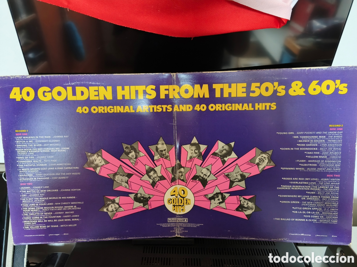 Discos de vinilo: Varios: 40 Golden Hits 2Lps - Foto 3