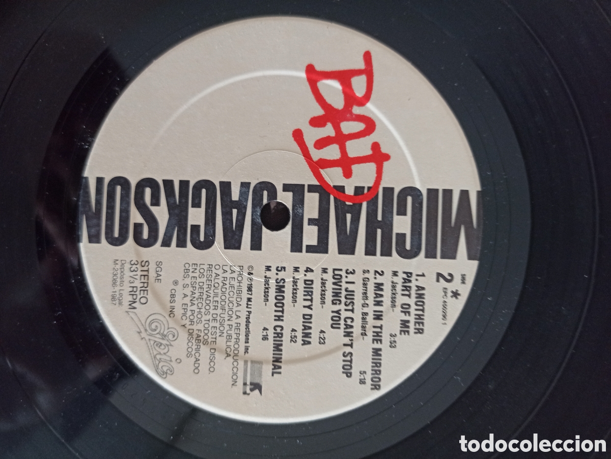 Discos de vinilo: Michael Jackson&nbsp;&ndash;&nbsp;Bad - Foto 3