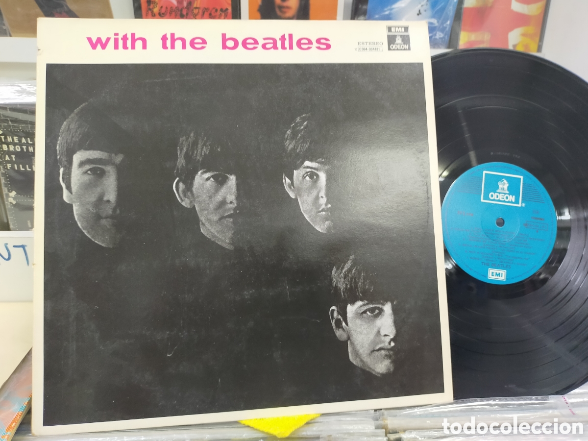 Discos de vinilo: With the beatles Espa&ntilde;a label azul claro