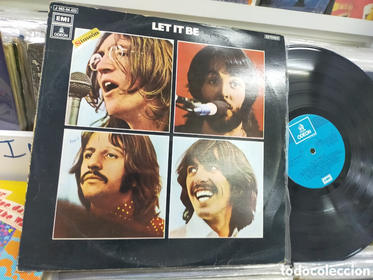 Discos de vinilo: Beatles LP let It be Espa&ntilde;a label azul claro
