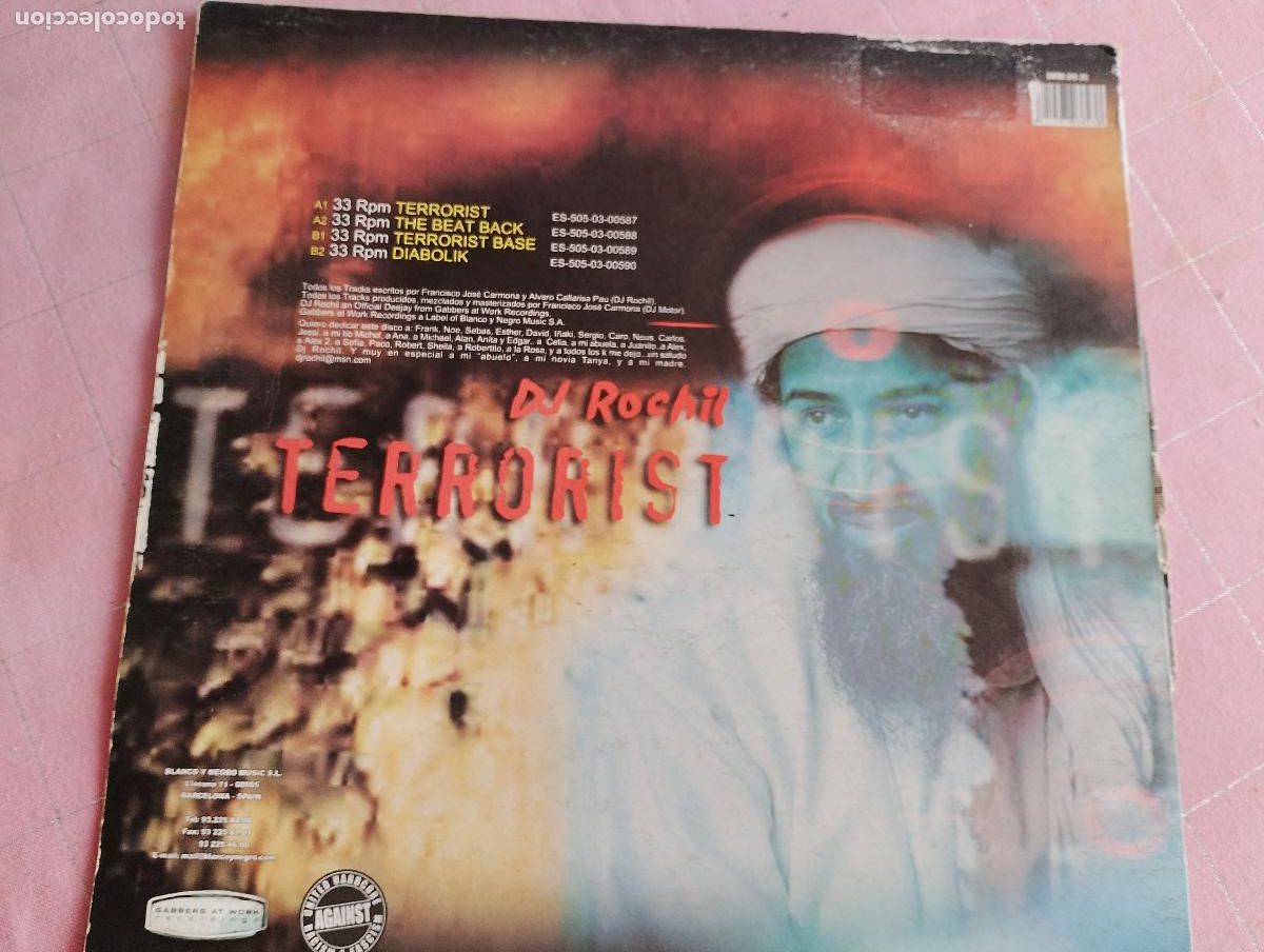 Discos de vinilo: DJ Rochil &ndash; Terrorist, 2003, electronic, Hardcore - Foto 3