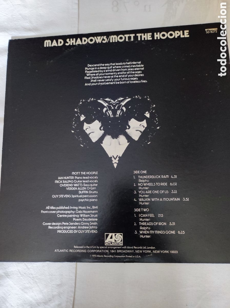 Discos de vinilo: MOTT THE HOOPLE - MAD SHADOWS - Foto 2