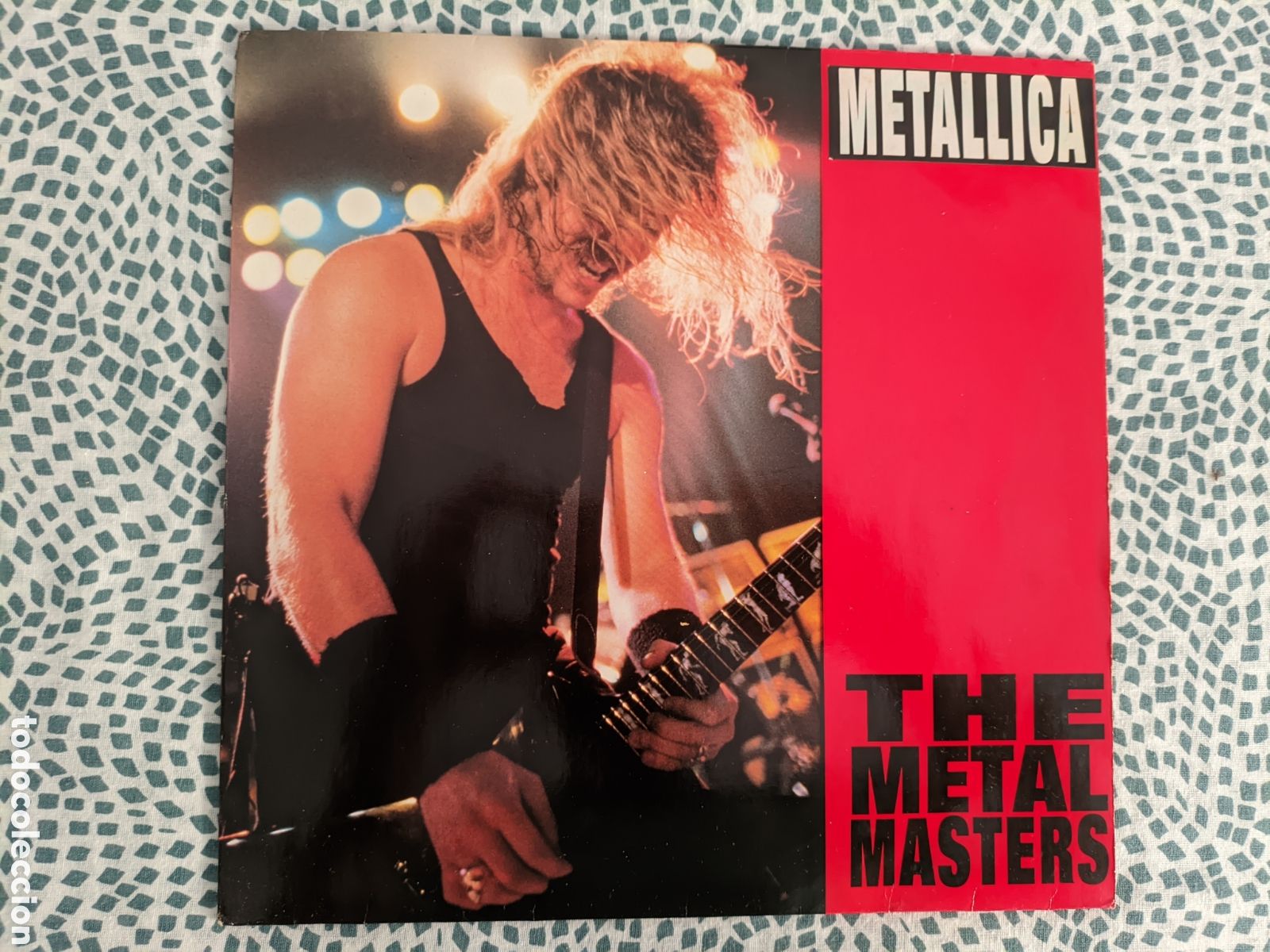Discos de vinilo: // Metallica - The Metal Masters - Flashback Luxemburgo 1991,olive green marble