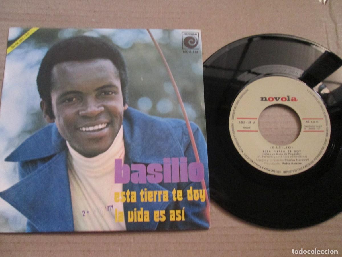 Discos de vinilo: BASILIO - Esta tierra te doy / La vida es as&iacute;. Single, ed espa&ntilde;ola 7&rdquo; 1971, Magn&iacute;fico estado VG+/NM