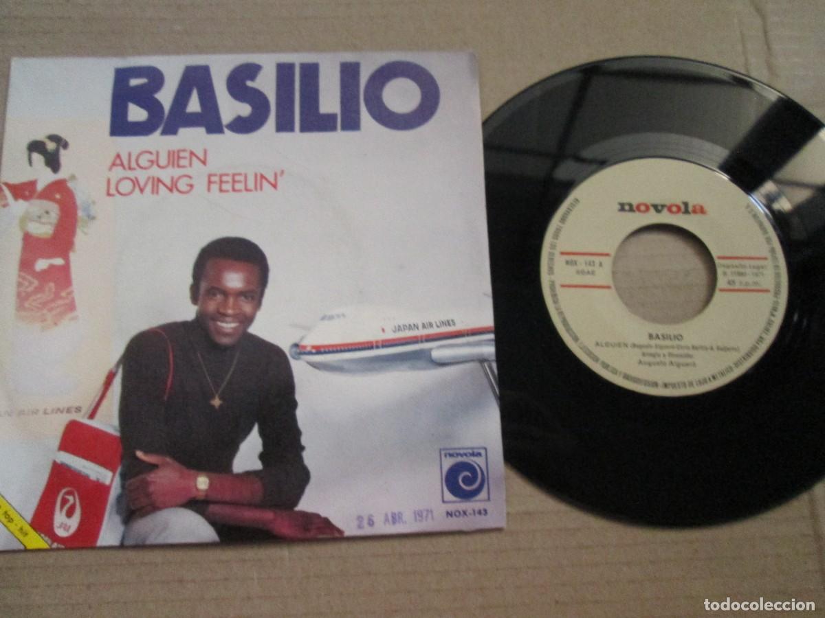 Discos de vinilo: BASILIO - Alguien / Loving Feelin&acute;. Single, ed espa&ntilde;ola 7&rdquo; 1971, Magn&iacute;fico estado VG+/NM