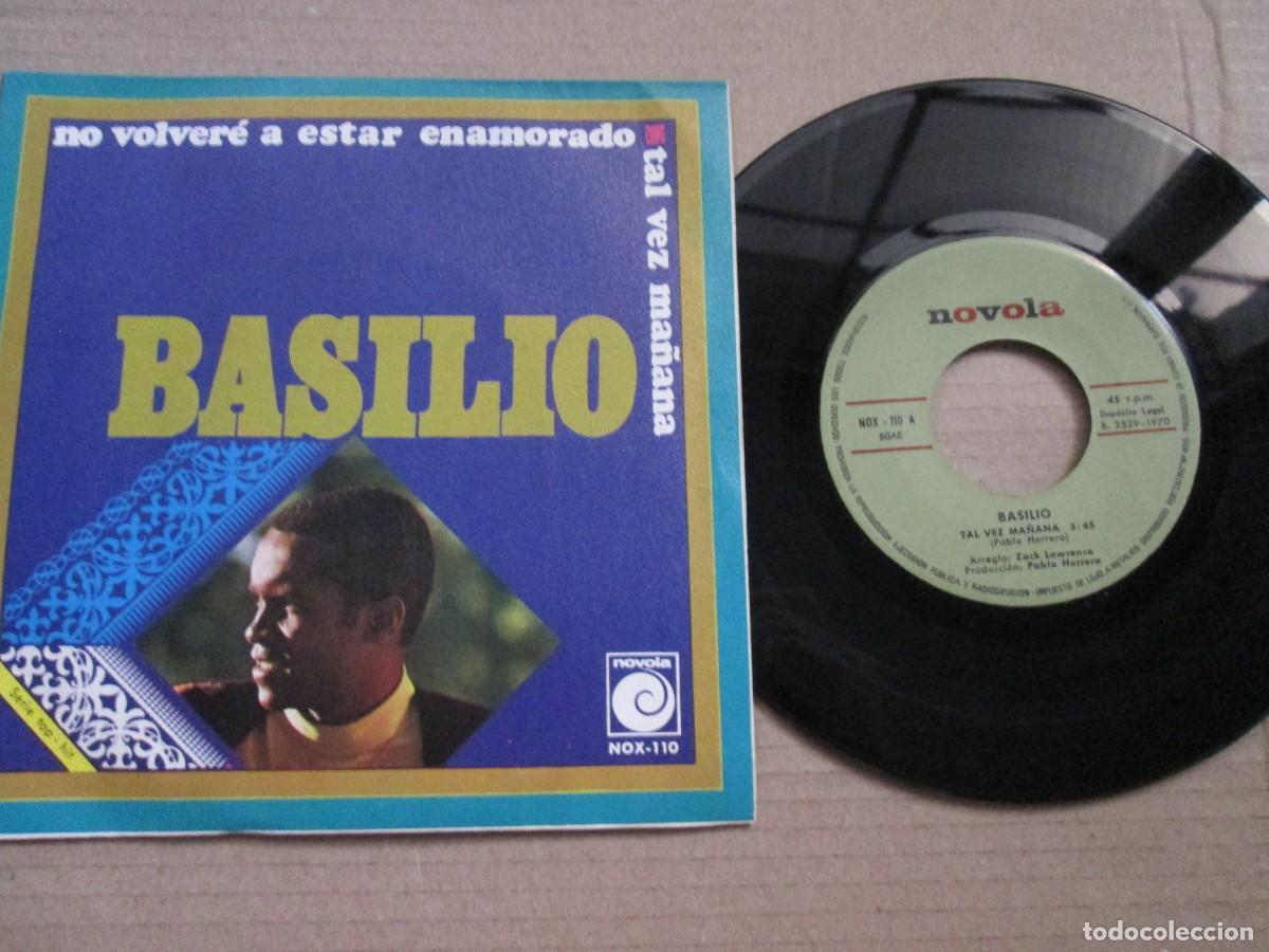 Discos de vinilo: BASILIO - No volver&eacute; a estar enamorado / Tal vez ma&ntilde;ana. Single, ed espa&ntilde;ola 7&rdquo; 1970. VG+/NM