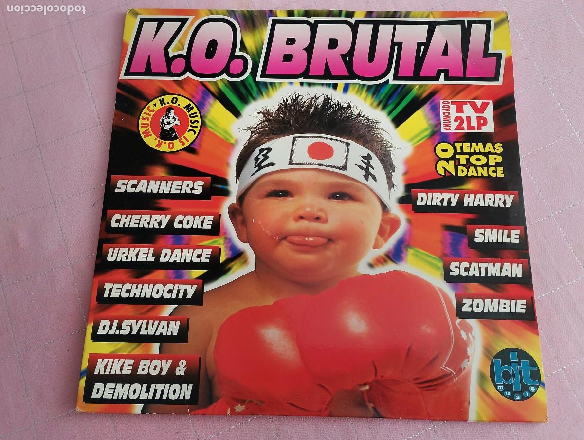 Discos de vinilo: K.O. Brutal , 2LPS, ed espa&ntilde;ola 1995, Electronic, House, Italodance, Makina