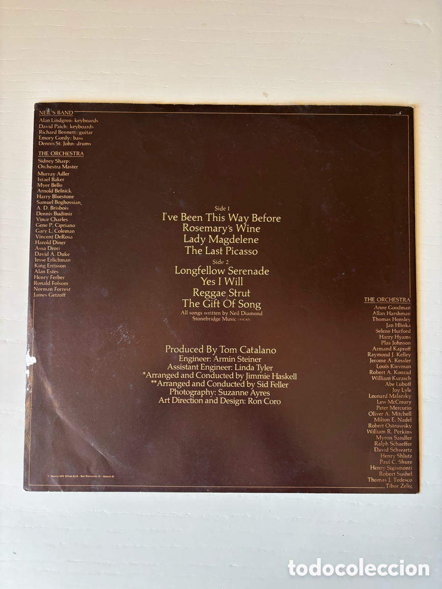 Discos de vinilo: NEIL DIAMOND SERENADE - Foto 4
