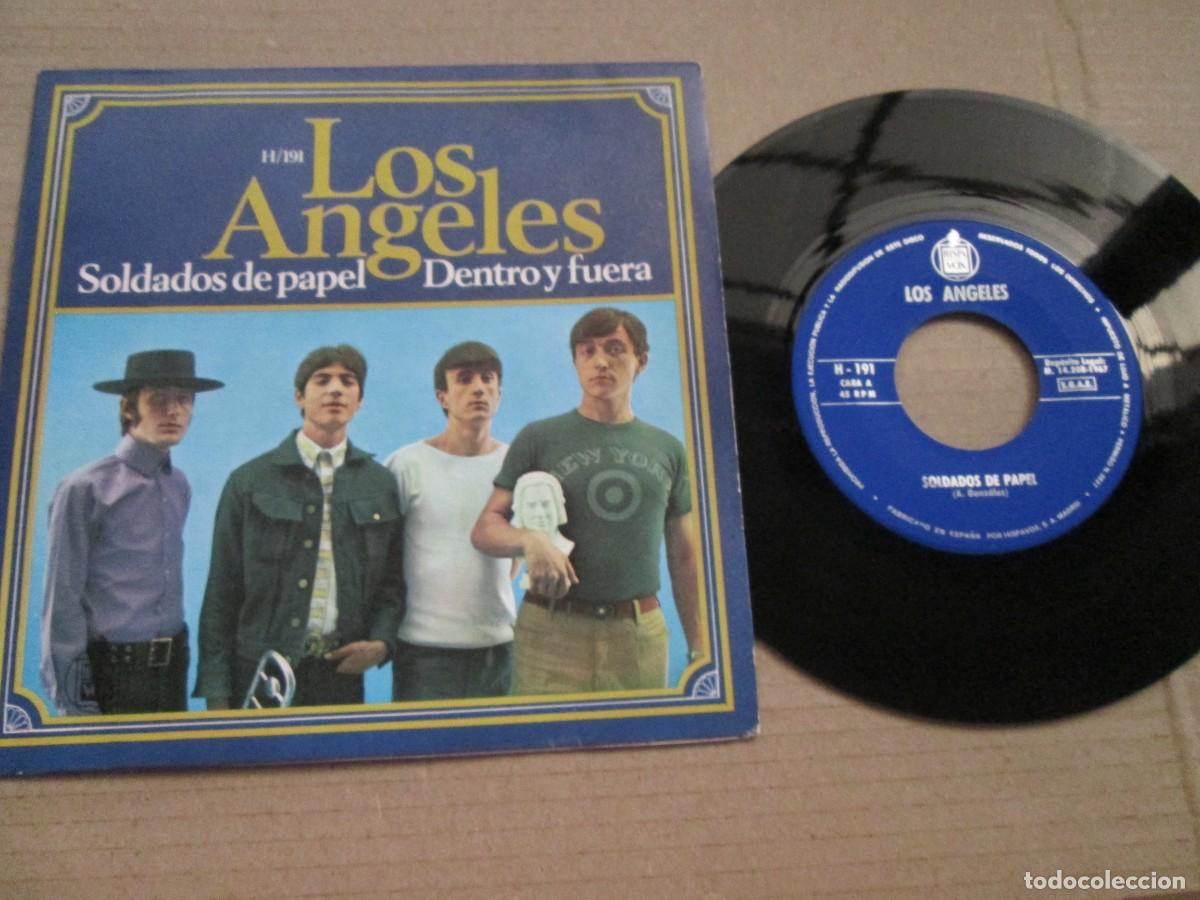 Discos de vinilo: LOS &Aacute;NGELES - Soldados de Papel / Dentro y Fuera. Single, ed espa&ntilde;ola 7&rdquo; 1967. Magn&iacute;fico. VG+/NM