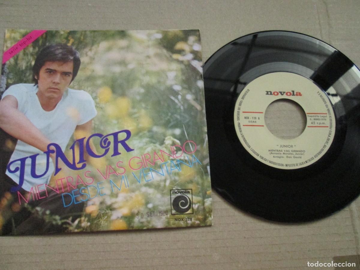 Discos de vinilo: JUNIOR - Mientras va girando / Desde mi ventana. Single ed espa&ntilde;ola 7&rdquo; 1970. Magn&iacute;fico estado VG+/NM
