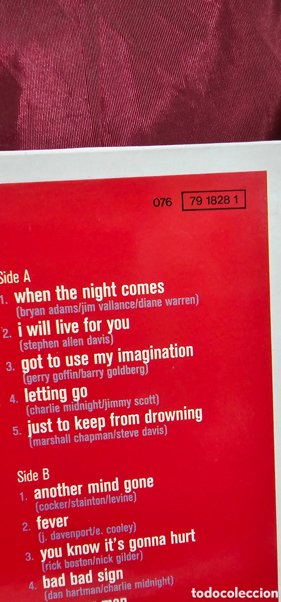 Discos de vinilo: Lp joe cocker - one night of sin - Foto 3