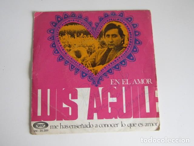 Discos de vinilo: DISCO VINILO Luis Aguil&eacute; - Me has ense&ntilde;ado a conocer lo que es el amor -Single Movieplay