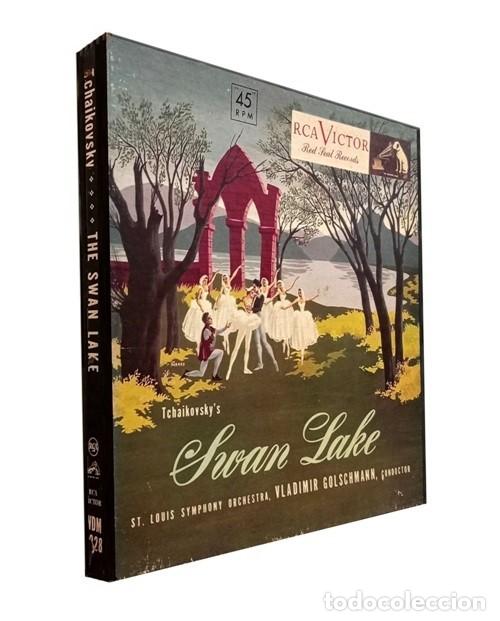 Discos de vinilo: [CAJA X 5 SINGLES]. TCHAIKOVSKY. SWAN LAKE. EL LAGO DE LOS CISNES. VLADIMIR GOLSCHMANN.
