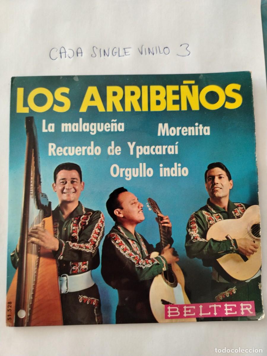 Discos de vinilo: Single vinilo los arribe&ntilde;os, la malague&ntilde;a, orgullo indio