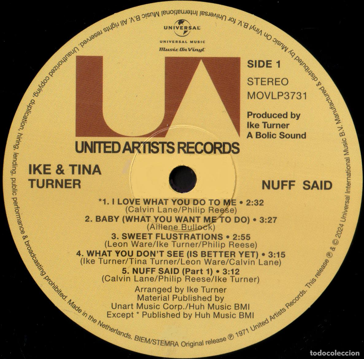 Discos de vinilo: [LP VINILO]. IKE & TINA. NUFF SAID. - Foto 5