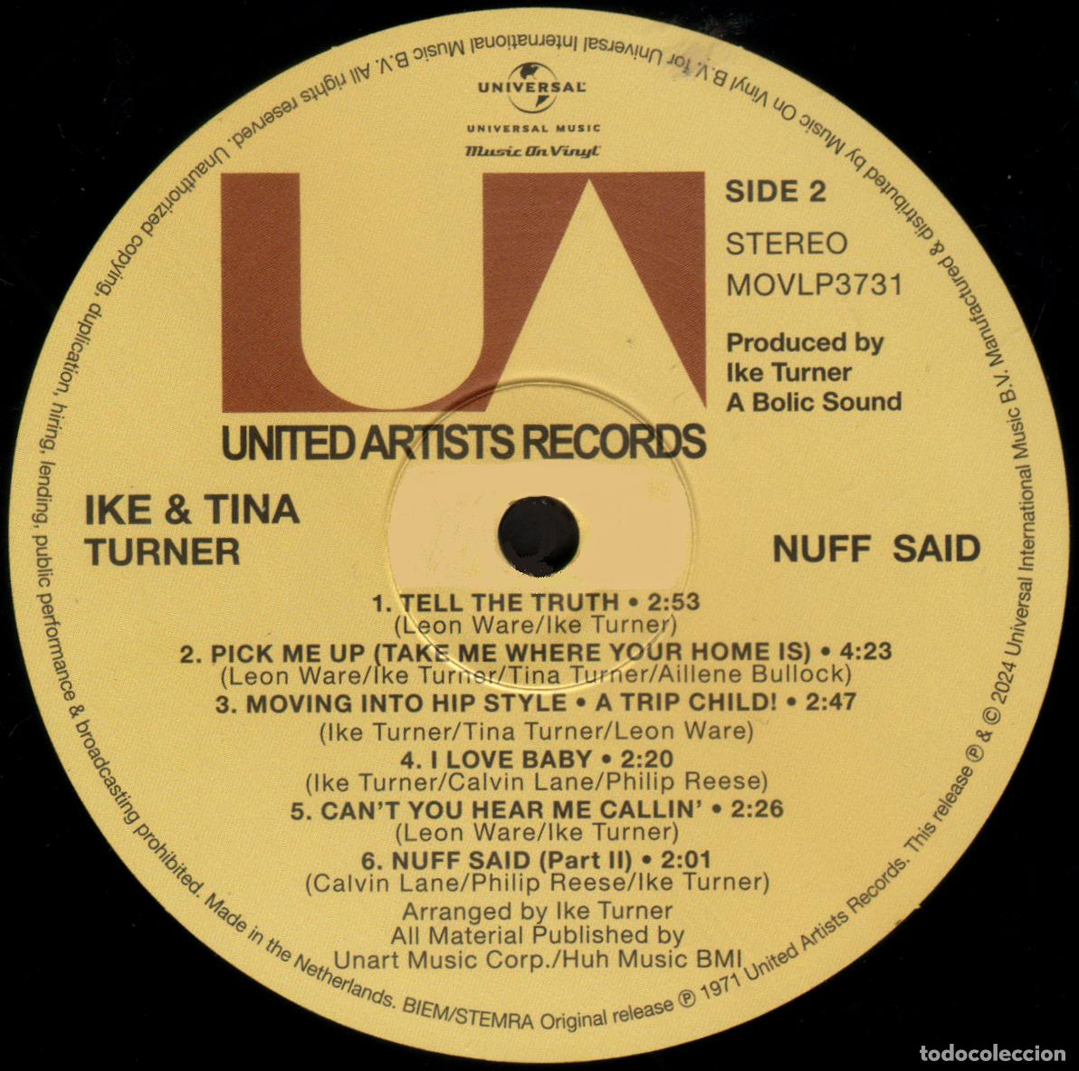 Discos de vinilo: [LP VINILO]. IKE & TINA. NUFF SAID. - Foto 6