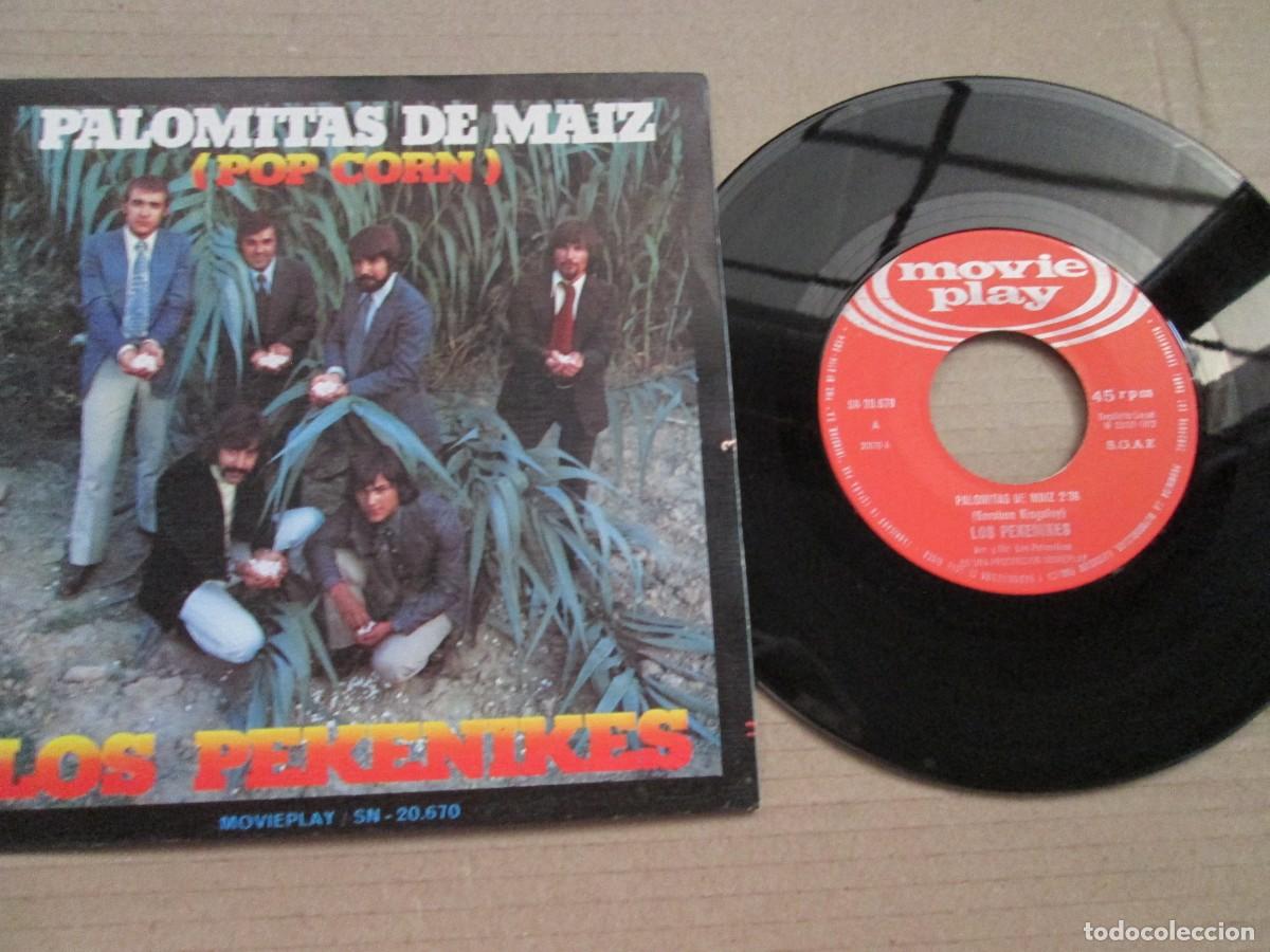 Discos de vinilo: LOS PEKENIKES - Palomitas de Maiz / Poluci&oacute;n. Single, ed espa&ntilde;ola 7&rdquo; 1972. Magn&iacute;fico estado VG+/NM