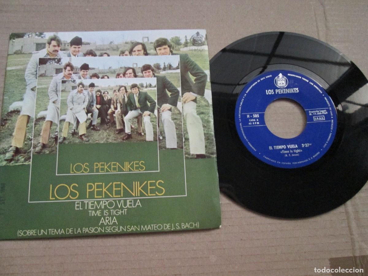 Discos de vinilo: LOS PEKENIKES - El Tiempo Vuela / Aria. Single, ed espa&ntilde;ola 7&rdquo; 1969. Magn&iacute;fico estado (VG+/NM)