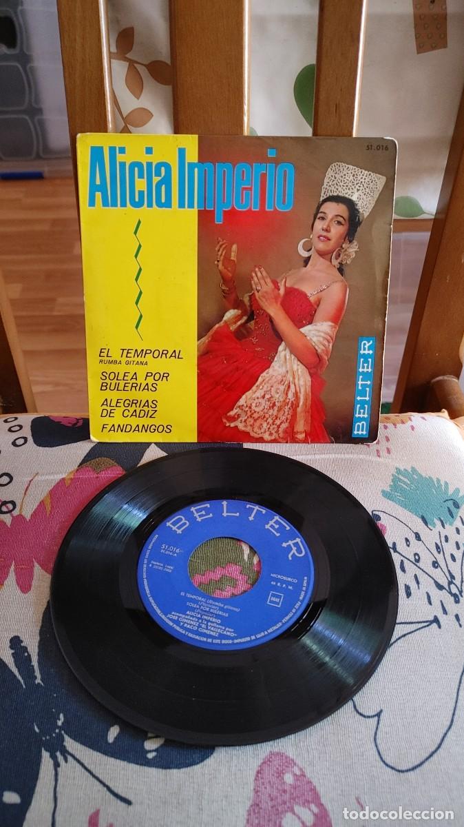 Discos de vinilo: ALICIA IMPERIO-EP EL TEMPORAL +3