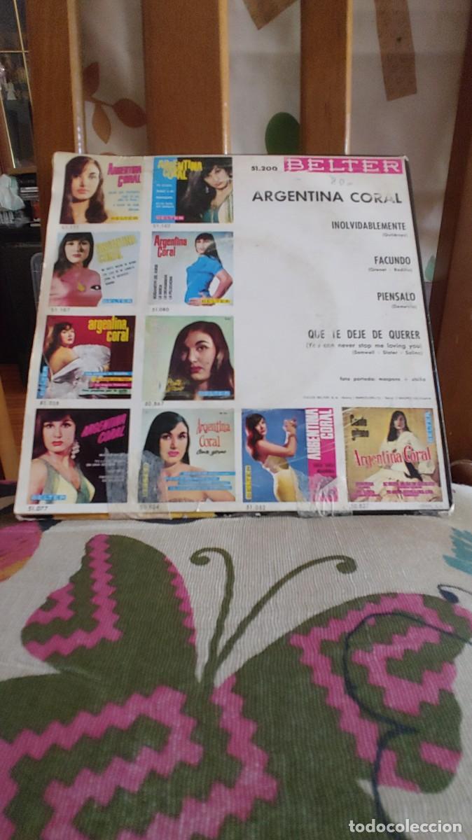 Discos de vinilo: ARGENTINA CORAL-EP INOLVIDABLEMENTE +3 - Foto 2