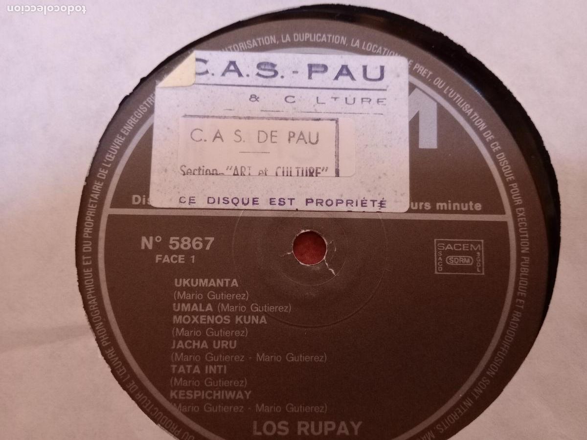 Discos de vinilo: Los Rupay + Kollasuyu - Foto 5