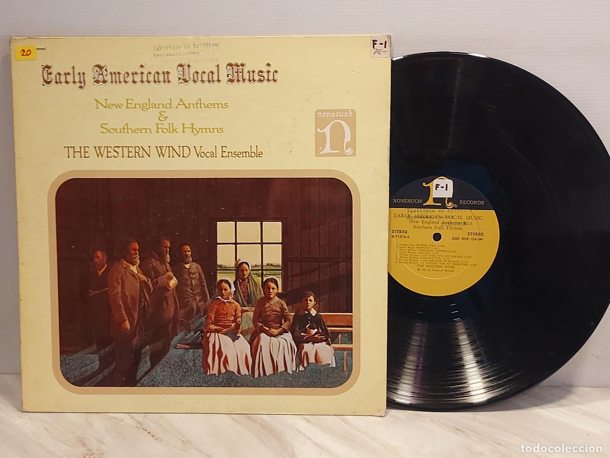 Discos de vinilo: EARLY AMERICAN VOCAL MUSIC | THE WESTERN WIND | NONESUCH H-71276 | USA 1972 | MBC ***