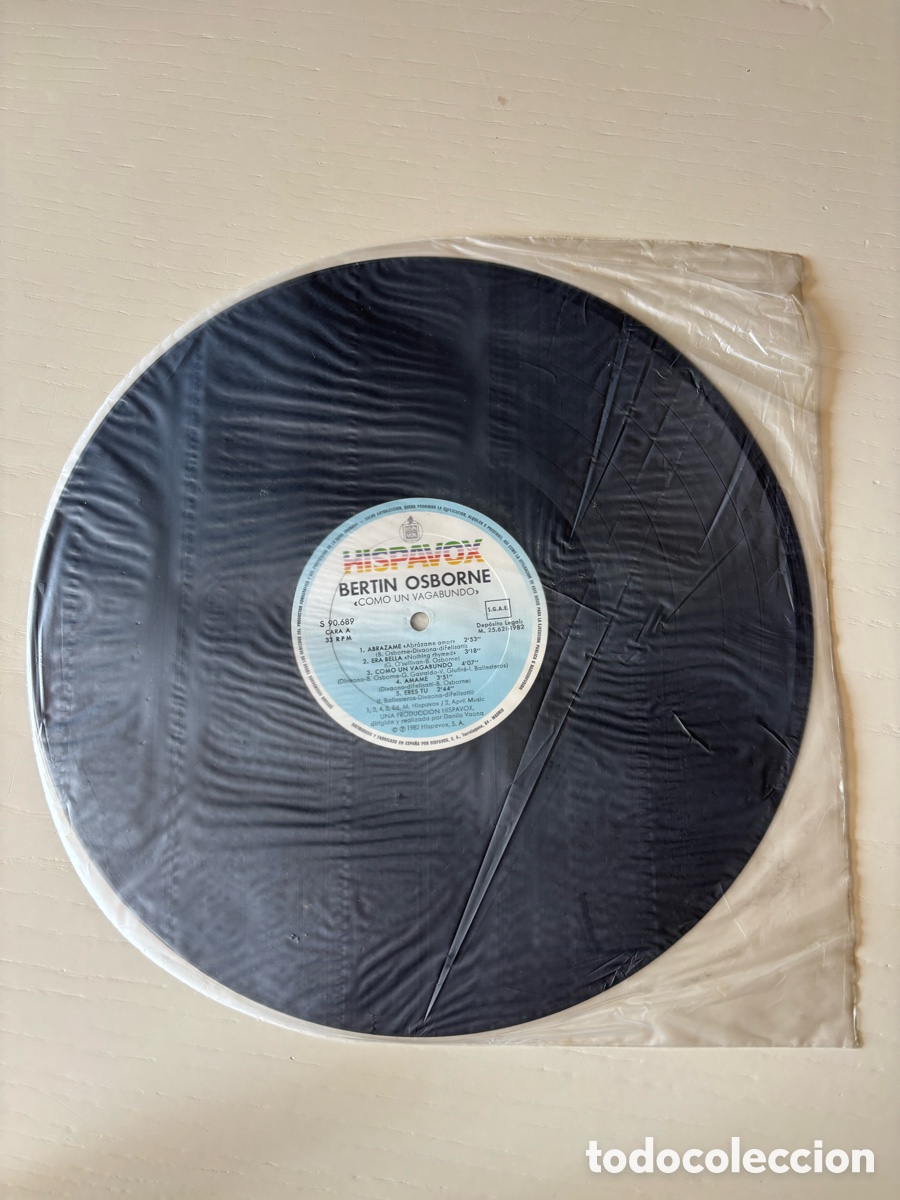 Discos de vinilo: Bert&iacute;n Osborne Como un Vagabundo - Foto 3