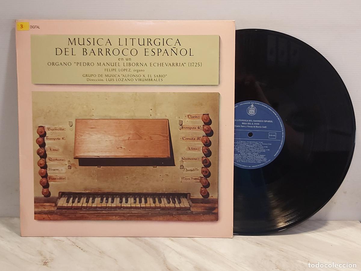 Discos de vinilo: M&Uacute;SICA LIT&Uacute;RGICA BARROCO ESPA&Ntilde;OL | FELIPE L&Oacute;PEZ | HISPAVOX 1986 | INSERTO | LUJO ****