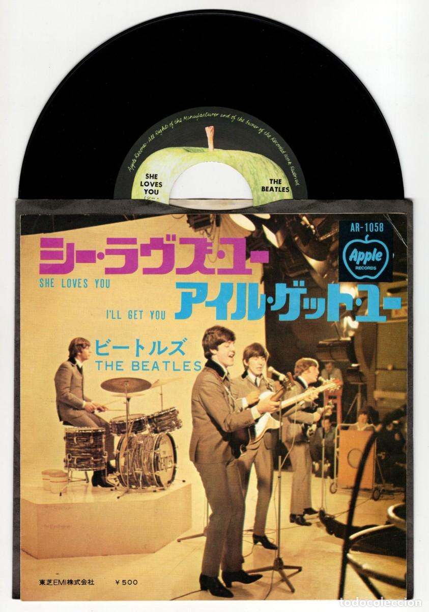 Discos de vinilo: THE BEATLES She Loves You / I'll Get You Japan Single Apple AR-1058 Vinyl EX Japon