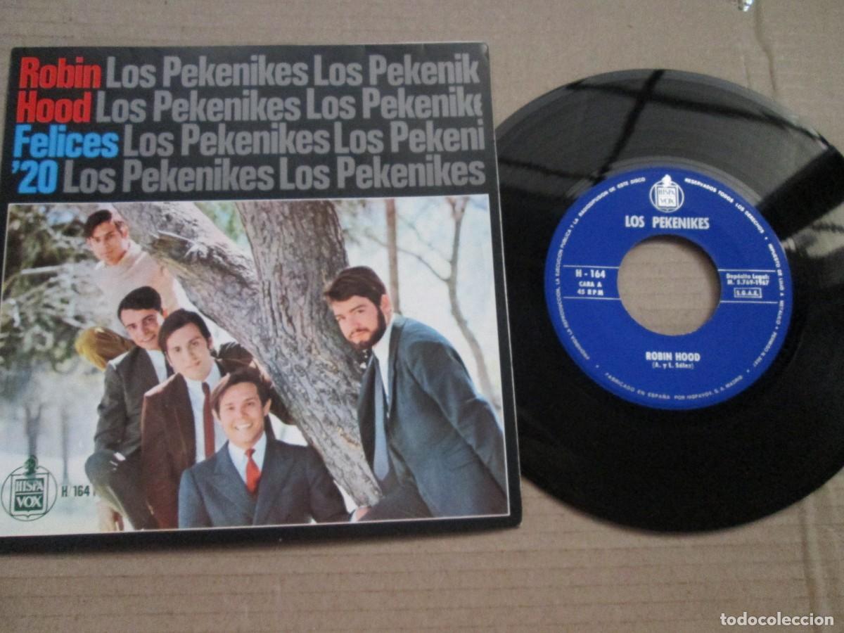 Discos de vinilo: LOS PEKENIKES - Robin Hood / Felices &acute;20. Single, ed espa&ntilde;ola 7&rdquo; 1967. Magn&iacute;fico estado (VG+/NM)