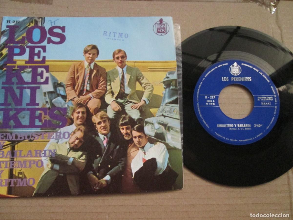 Discos de vinilo: LOS PEKENIKES - Embustero y Bailar&iacute;n / Tiempo y Ritmo. Single, ed espa&ntilde;ola 7&rdquo; 1967. Magn&iacute;fico VG+/NM