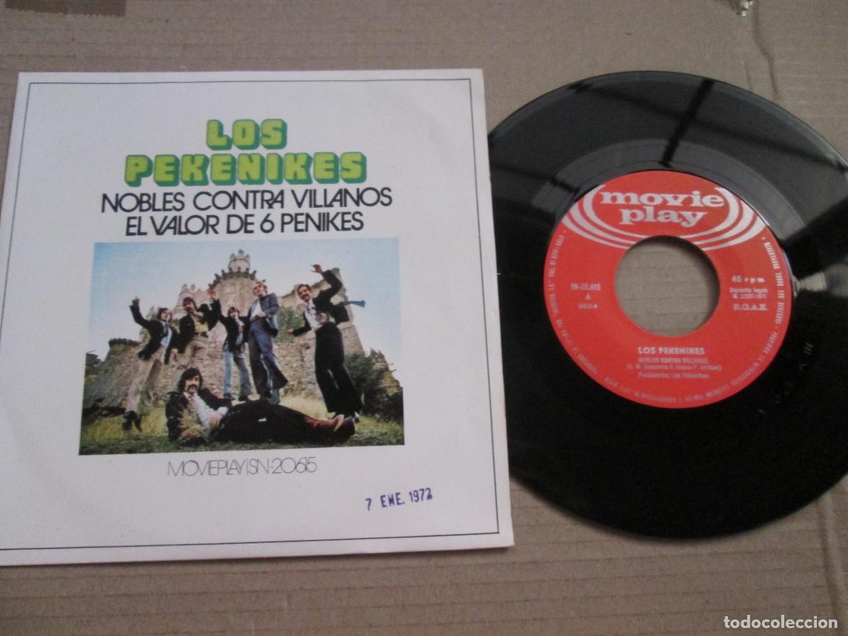 Discos de vinilo: LOS PEKENIKES - Nobles contra villanos / El valor de 6 Penikes . Single, ed espa&ntilde;ola 7&rdquo; 1971. VG+/NM