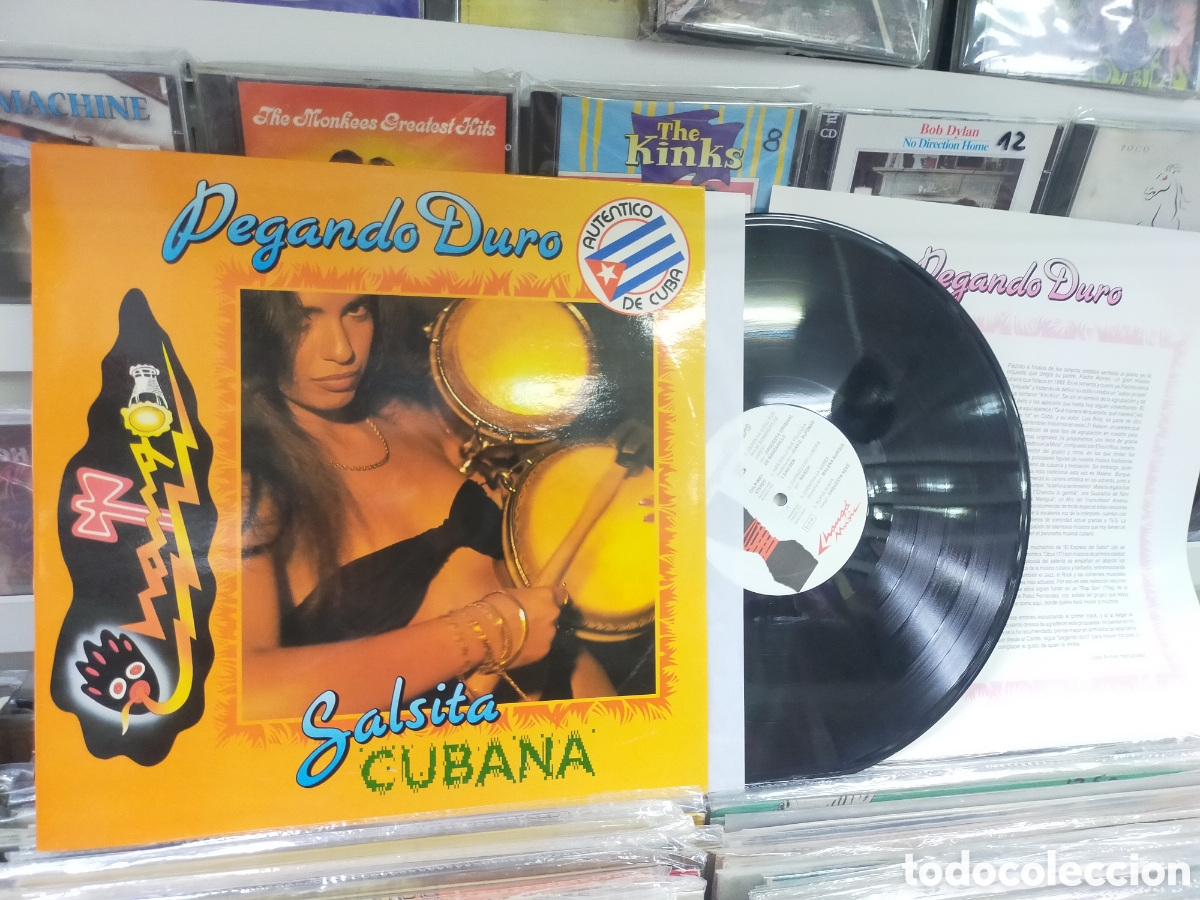 Discos de vinilo: Pegando duro LP salsita cuba Espa&ntilde;a 1992