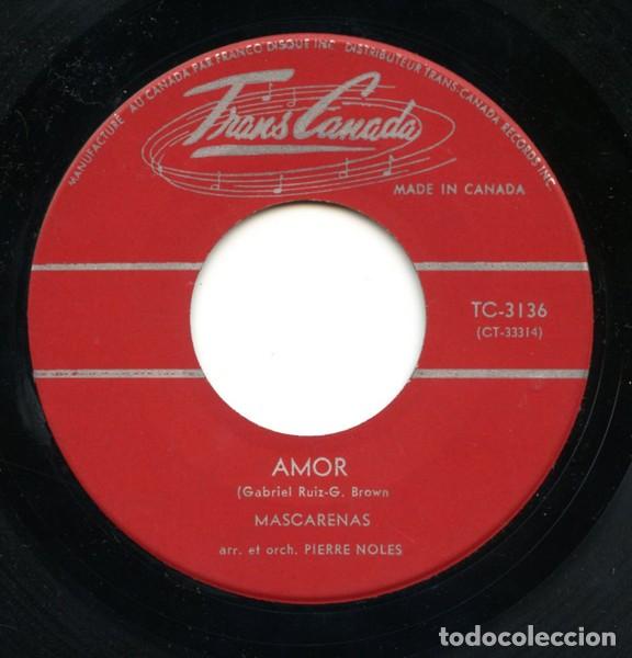 Discos de vinilo: 7&rdquo; MASCARENAS - Amor / Danser Avec Toi -Trans-Canada 1965 - TC-3136 (-/EX)