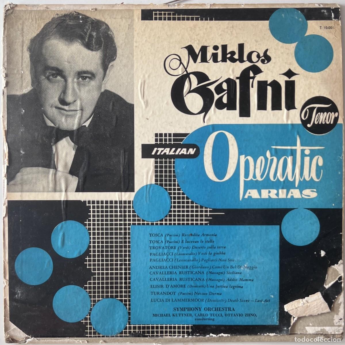 Discos de vinilo: Miklos Gafni &ndash; Italian Operatic Arias - LP 12&rdquo; EEUU