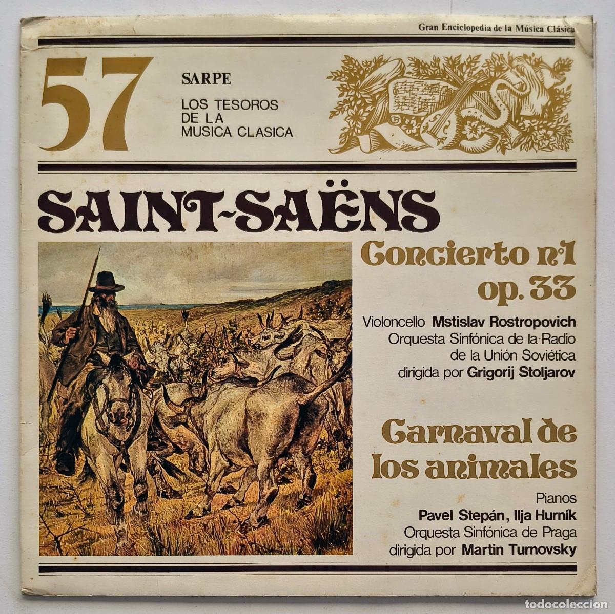 Discos de vinilo: Saint-Saens - Los Tesoros de la musica clasica - 57