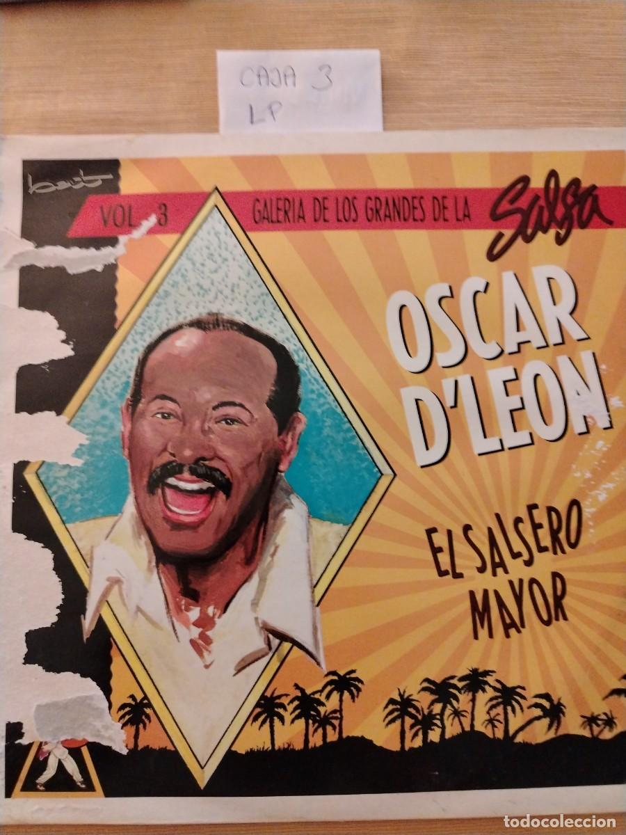 Discos de vinilo: Disco Vinilo LP Oscar de le&oacute;n, el salsero mayor, salsa