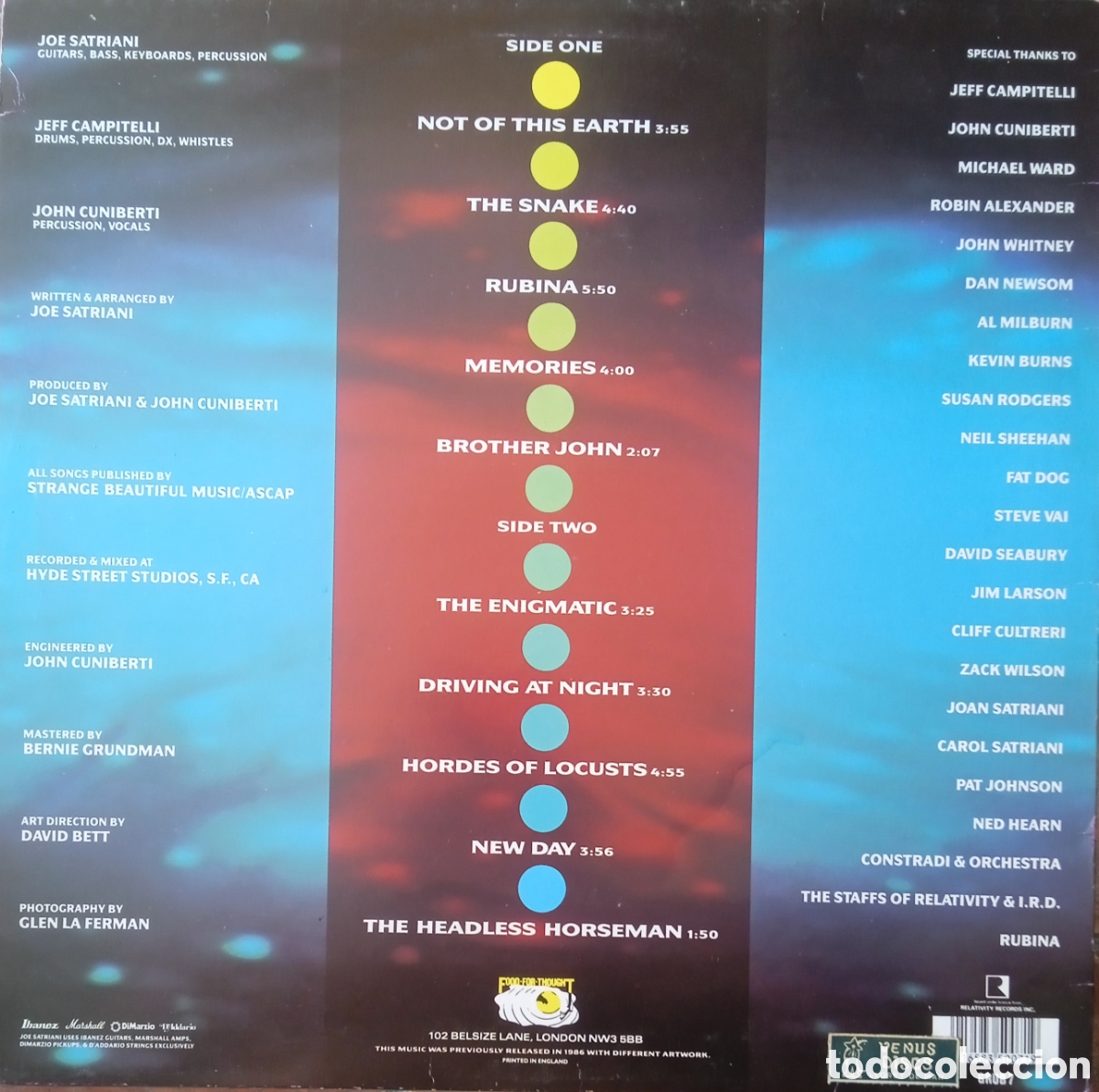 Discos de vinilo: Disco de vinilo Joe Satriani - Foto 2