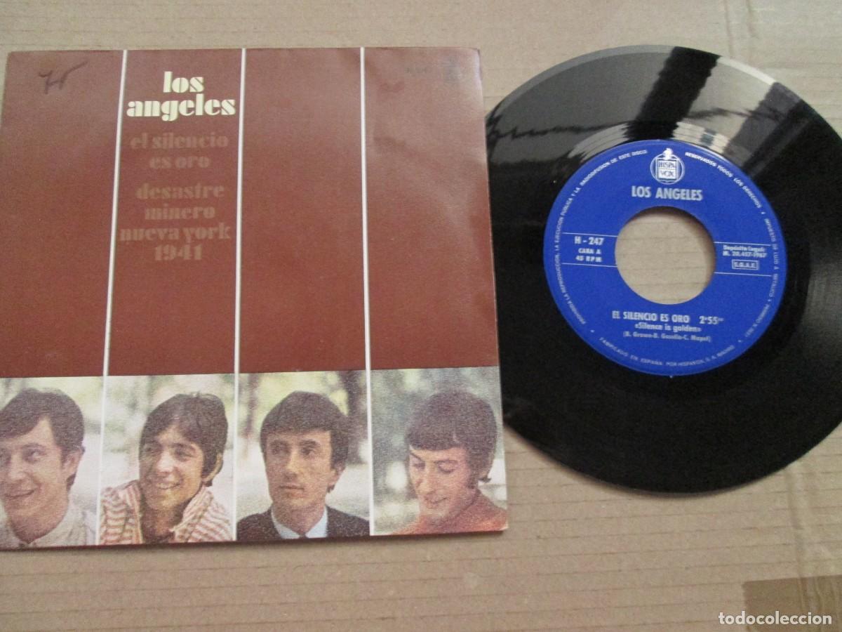 Discos de vinilo: LOS &Aacute;NGELES - El silencio es Oro / Desastre minero Nueva York 1941. Single, ed 7&rdquo; 1967. VG+/NM