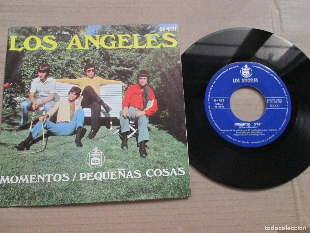 Discos de vinilo: LOS &Aacute;NGELES - Momentos / Peque&ntilde;as cosas. Single, ed espa&ntilde;ola 7&rdquo; 1969. Magn&iacute;fico estado. VG+/NM