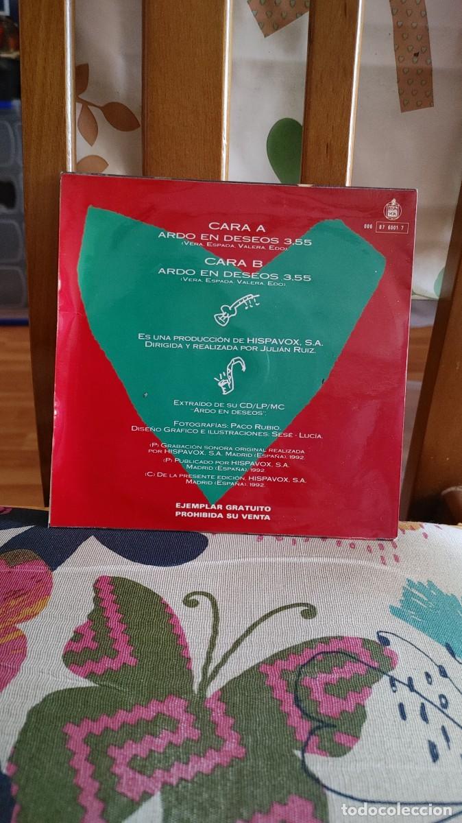 Discos de vinilo: VALERA-SINGLE ARDO EN DESEOS - Foto 2