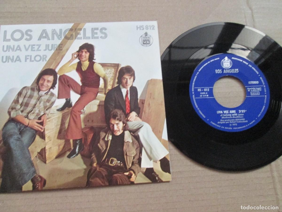 Discos de vinilo: LOS &Aacute;NGELES - Uba Vez Jur&eacute; / Una flor. Single, ed espa&ntilde;ola 7&rdquo; 1972. Magn&iacute;fico estado. VG+/NM