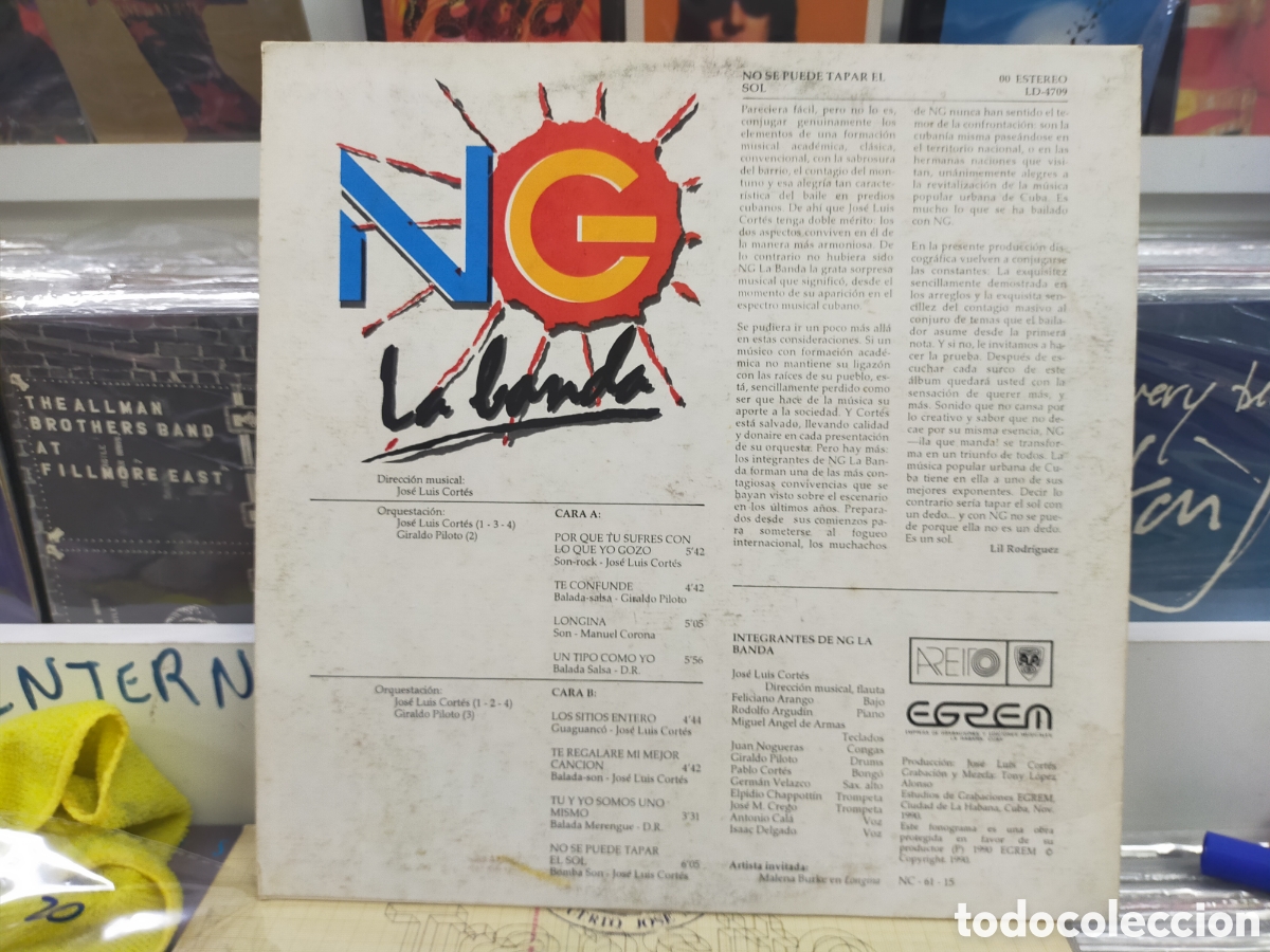 Discos de vinilo: Ng la banda lp cuba 1990 - Foto 2