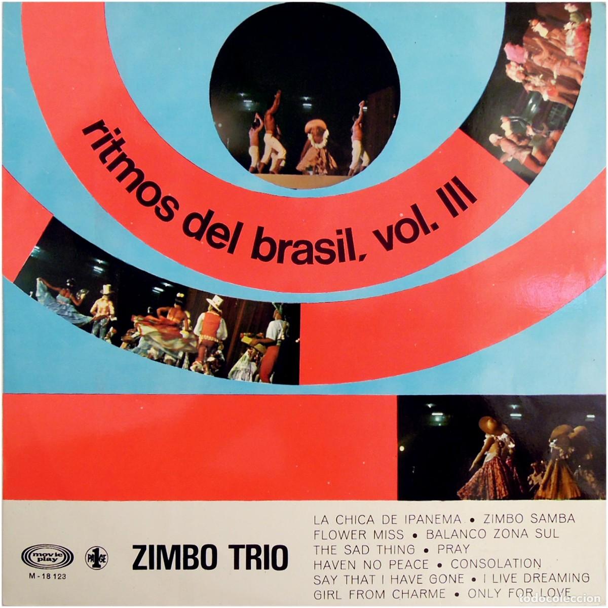 Discos de vinilo: Zimbo Trio - Ritmos Del Brasil Vol. III - LP Spain 1976 - CBS 45-81530 - VG+/VG+